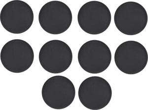 Omcan - 16" Black Round Non-Slip Service Tray (406 mm), Pack of 10 - 80113