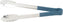 Omcan - 16” Blue Handle Utility Tong, Pack of 20 - 80548