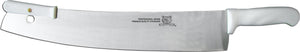 Omcan - 16" Pizza Knife with White Double Handle, Pack of 4 - 11520