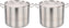 Omcan - 16 QT Stainless Steel Stock Pot with Cover, Pack of 2 - 80439