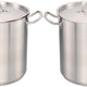 Omcan - 16 QT Stainless Steel Stock Pot with Cover, Pack of 2 - 80439