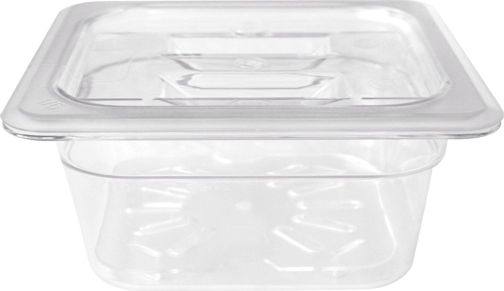 Omcan - 1/6 Size 4" Deep Clear Food Pan, Pack of 25 - 80040