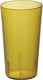 Omcan - 16 oz Amber Pebbled Tumbler (473 ml), Pack of 200 - 80342