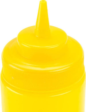 Omcan - 16 oz Yellow Condiment Squeeze Bottles Set of 6 (473 ml), Pack of 15 - 40468