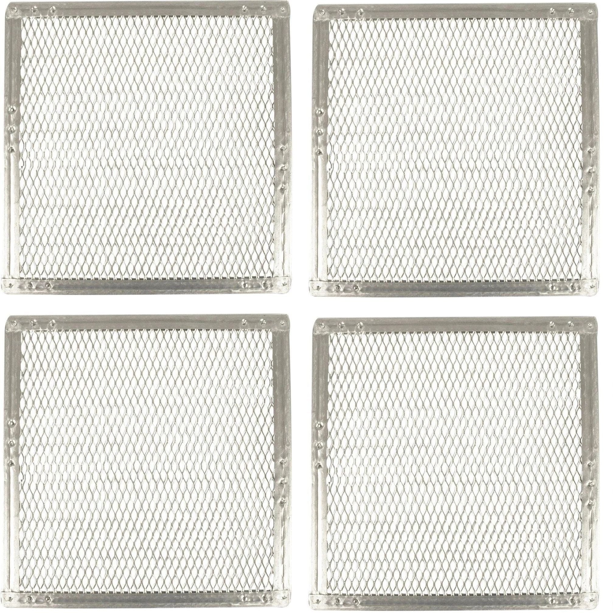 Omcan - 16" x 16" Heavy Duty Crimped Square Pizza Screen, Pack of 4 - 13460