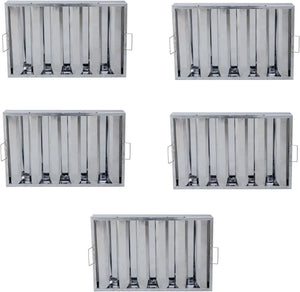 Omcan - 16" x 25" x 2” Range Hood Filter, Pack of 5 - 34836