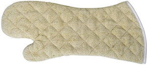 Omcan - 17" Beige Terry-Cloth with Silicon Lining Oven Mitt, Pack of 40 - 46349