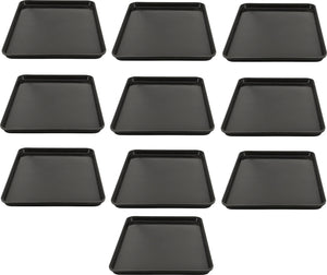 Omcan - 17.75” x 12.75” Black Fiberglass Tray, Pack of 10 - 24383