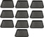 Omcan - 17.75” x 12.75” Black Fiberglass Tray, Pack of 10 - 24383