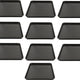 Omcan - 17.75” x 12.75” Black Fiberglass Tray, Pack of 10 - 24383