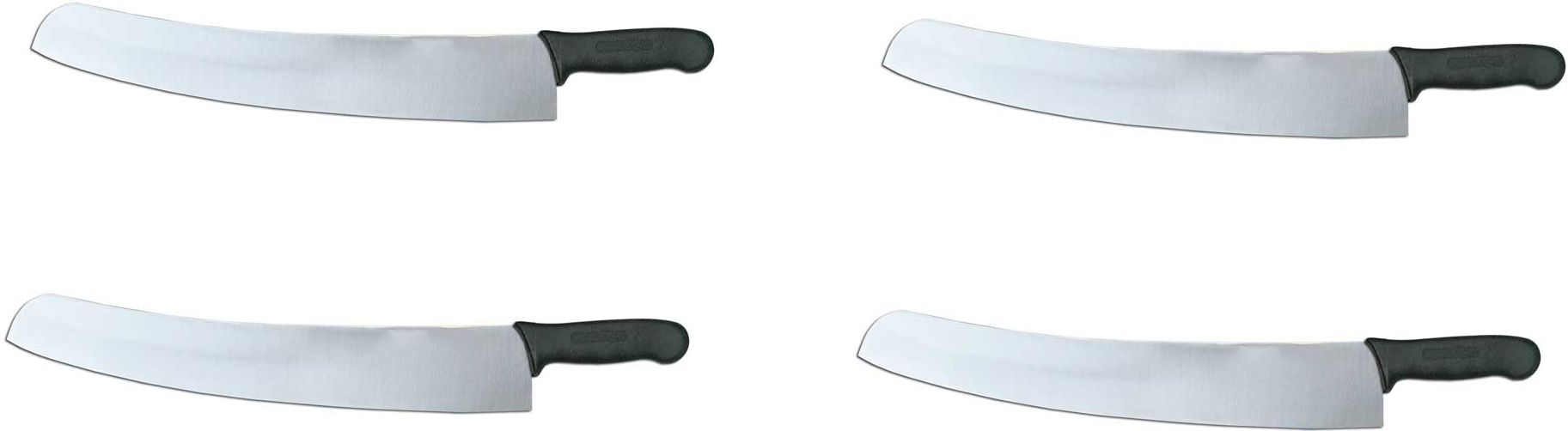 Omcan - 18" Pizza Knife with Black DR Handle, Pack of 4 - 31356