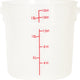 Omcan -18 QT Translucent Polypropylene Round Food Storage Container, Pack of 10 - 80237