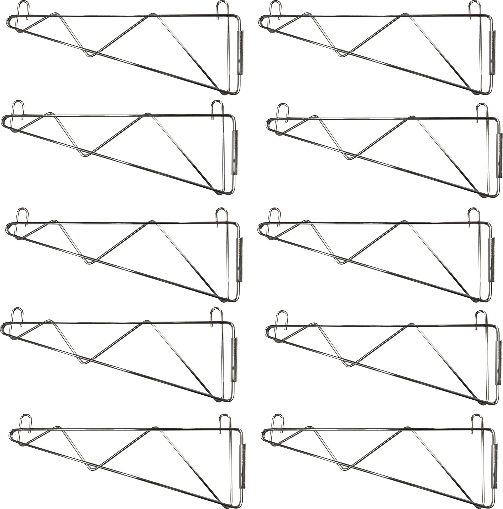 Omcan - 18” Wall Bracket For Chrome Shelving, Pack of 10 - 24250