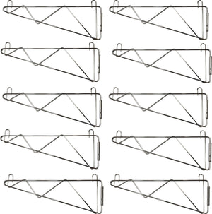 Omcan - 18” Wall Bracket For Chrome Shelving, Pack of 10 - 24250