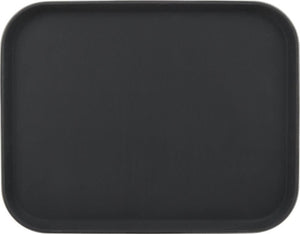 Omcan - 18" x 14" Black Rectangular Non-Slip Service Tray (457 mm x 356 mm), Pack of 10 - 80115