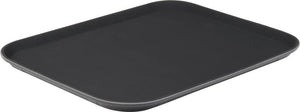 Omcan - 18" x 14" Black Rectangular Non-Slip Service Tray (457 mm x 356 mm), Pack of 10 - 80115