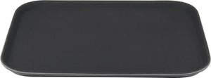 Omcan - 18" x 14" Black Rectangular Non-Slip Service Tray (457 mm x 356 mm), Pack of 10 - 80115