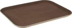 Omcan - 18" x 14" Brown Rectangular Non-Slip Service Tray (457 mm x 356 mm), Pack of 10 - 80116