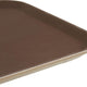 Omcan - 18" x 14" Brown Rectangular Non-Slip Service Tray (457 mm x 356 mm), Pack of 10 - 80116