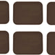 Omcan - 18" x 14" Brown Rectangular Non-Slip Service Tray (457 mm x 356 mm), Pack of 10 - 80116