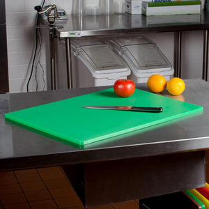 Omcan - 18" x 24" Green Rigid Cutting Board, Pack of 10 - 41210