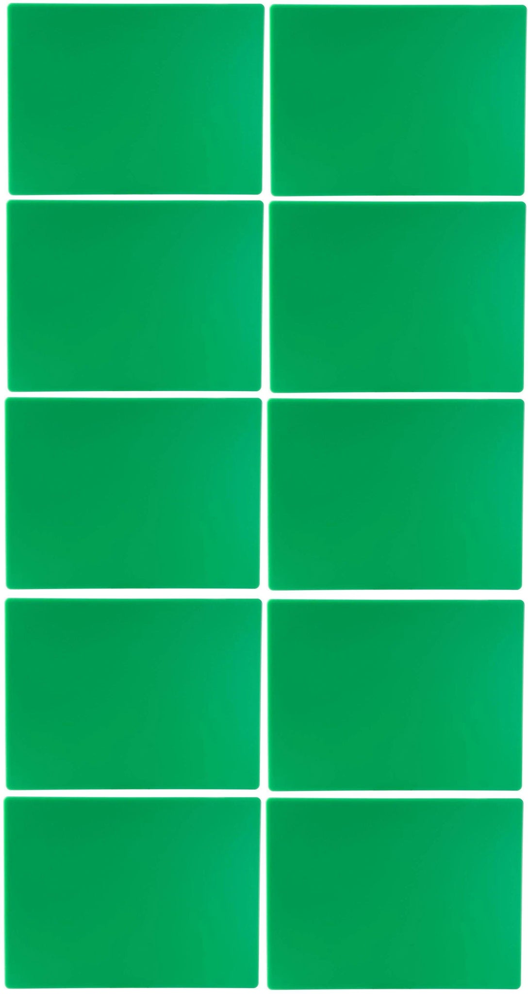 Omcan - 18" x 24" Green Rigid Cutting Board, Pack of 10 - 41210