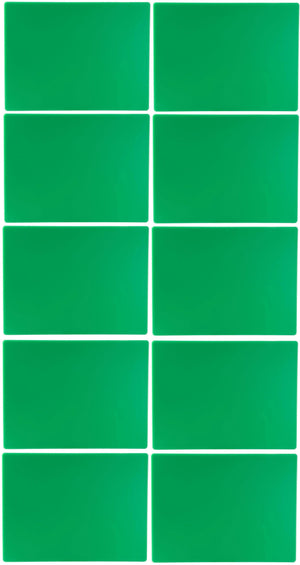 Omcan - 18" x 24" Green Rigid Cutting Board, Pack of 10 - 41210