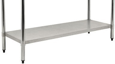 Omcan - 18″ x 24″ Stainless Steel Undershelf for 24196 Standard Work Tables, Pack of 5 - 48210