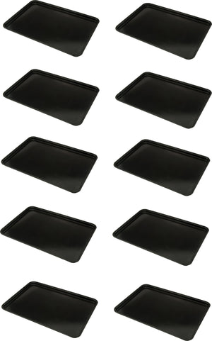 Omcan - 18” x 26” Black Meat & Bun Tray, Pack of 10 - 10109