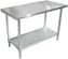 Omcan  - 18″ x 30″ Stainless Steel Work Table with Galvanized Legs and Undershelf, Pack of 2 - 47719