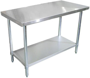 Omcan - 18″ x 36″ Stainless Steel Work Table with Galvanized Legs and Undershelf - 47720