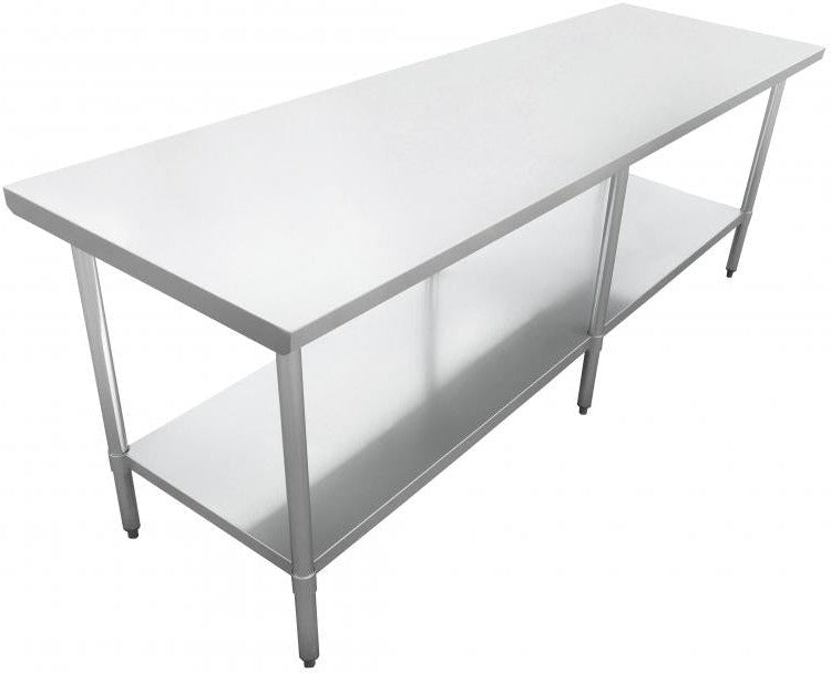 Omcan - 18″ x 84″ Stainless Steel Work Table with Galvanized Legs and Undershelf - 47724