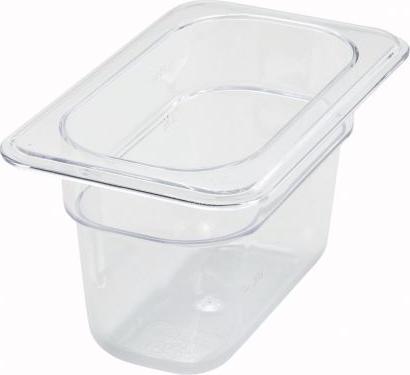 Omcan - 1/9 Size 4" Deep Clear Food Pan, Pack of 50 - 80051