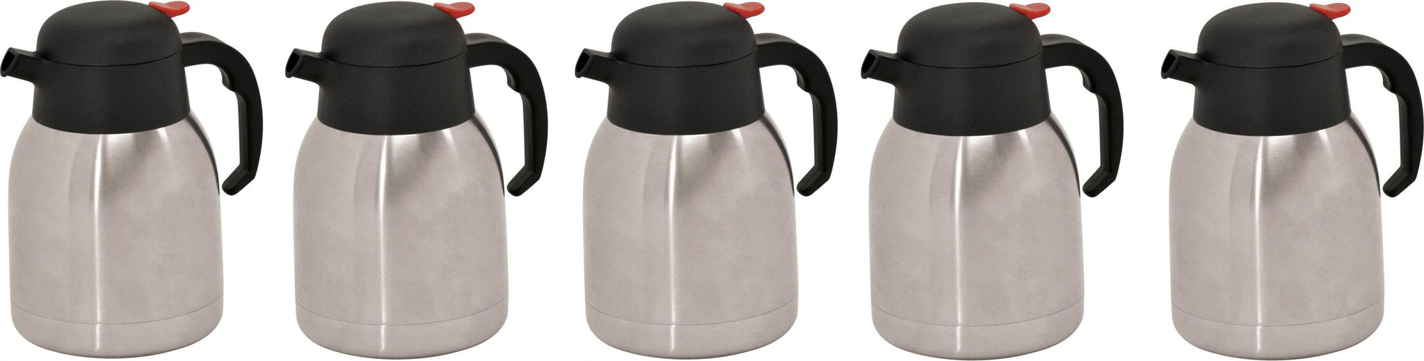 Omcan - 1.2 L Stainless Steel Double Wall Thermal Carafe, Pack of 5 - 40563