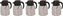 Omcan - 1.2 L Stainless Steel Double Wall Thermal Carafe, Pack of 5 - 40563