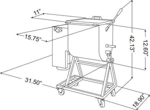 Omcan - 1.5 HP Heavy-Duty Meat Commercial Mixer - 13159