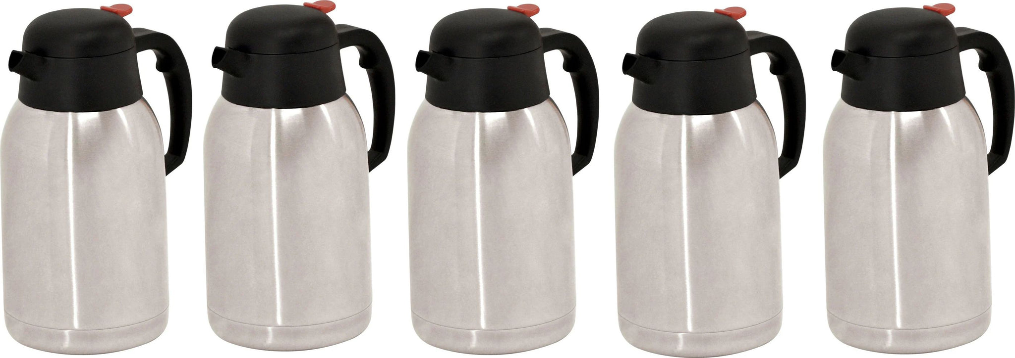 Omcan - 2 L Stainless Steel Double Wall Thermal Carafe, Pack of 5 - 40565