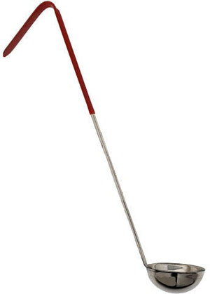 Omcan - 2 Oz One-Piece Stainless Steel Ladle with Red Handle, Pack of 40 - 80762