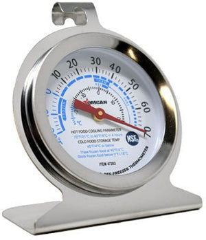 Omcan - 2" Refrigeration Thermometer With Hanging Hook and Built-In Standing Panel, Pack of 40 - 47202