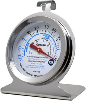 Omcan - 2" Refrigeration Thermometer With Hanging Hook and Built-In Standing Panel, Pack of 40 - 47202