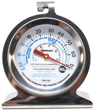 Omcan - 2" Refrigeration Thermometer With Hanging Hook and Built-In Standing Panel, Pack of 40 - 47202