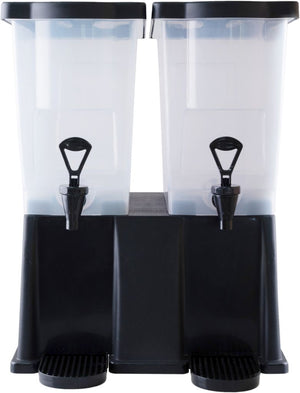 Omcan - 2 x 12 Qt Rectangular Double Tank Juice and Beverage Dispenser, Pack of 2 - 81121