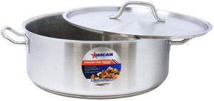 Omcan - 20 QT Stainless Steel Brazier with Cover - 80428