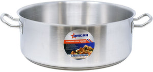 Omcan - 20 QT Stainless Steel Brazier with Cover - 80428