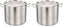 Omcan - 20 QT Stainless Steel Stock Pot with Cover, Pack of 2 - 80440