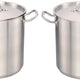 Omcan - 20 QT Stainless Steel Stock Pot with Cover, Pack of 2 - 80440