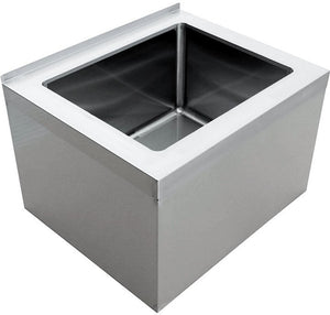 Omcan - 20″ x 16″ x 12″ Stainless Steel Mop Sink with Drain Basket - 44606