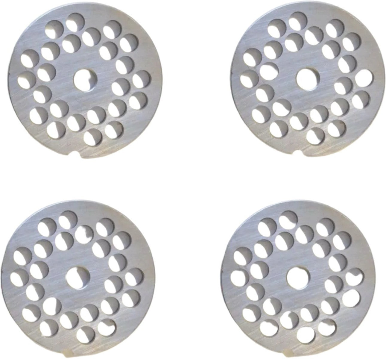 Omcan - #22 (10 mm) European-Style Stainless Steel Hubless Meat Grinder Plate, Pack of 4 - 11224