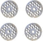 Omcan - #22 (10 mm) European-Style Stainless Steel Hubless Meat Grinder Plate, Pack of 4 - 11224