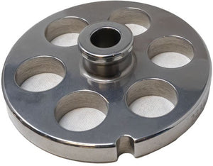 Omcan - #22 (18 mm) European-Style Stainless Steel with Hub Meat Grinder Plate, Pack of 4 - 11205